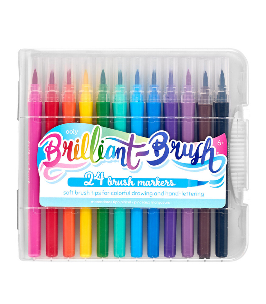 Ooly%20Brilliant%20Brush%20Fırça%20Uçlu%2024lü%20Keçeli%20Kalem