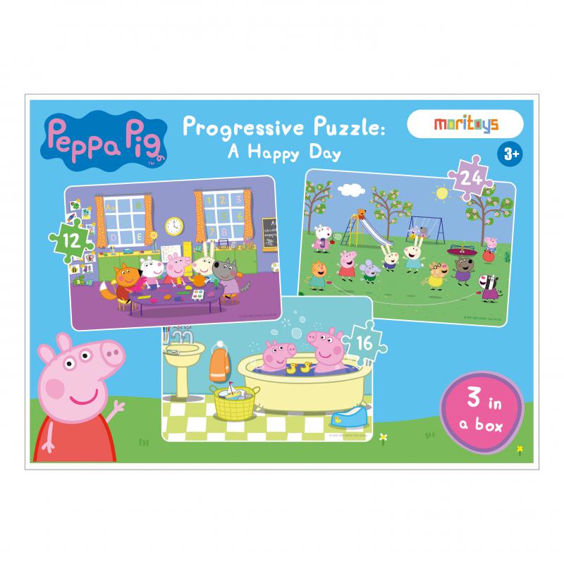 Moritoys%20-%20A%20Happy%20Day:%20Peppa%20Pig%203%20in%201%20Puzzle%20%20(12%20-%2016%20-%2024%20Parça%20Yapboz)