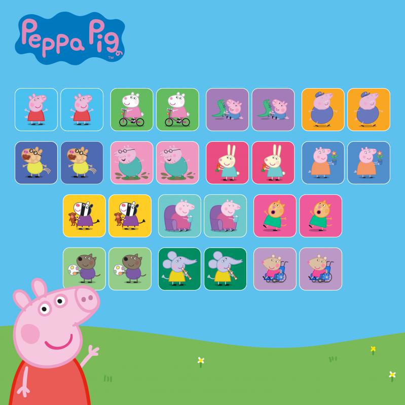 Moritoys%20-%20Peppa%20Pig%20Memory%20Card%20Game:%2028%20Kartlı%20Hafıza%20ve%20Eşleştirme%20Oyunu%20