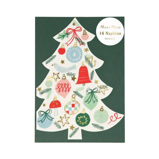 Meri Meri - Festive Pattern Tree Napkins - Yeni Yıl Ağacı Peçeteler (16’lı)