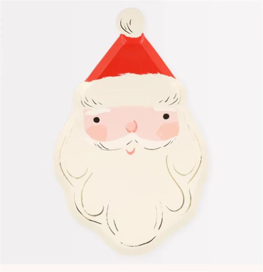 Meri Meri - Jolly Christmas Santa Plates - Noel Baba Tabaklar (8’li)