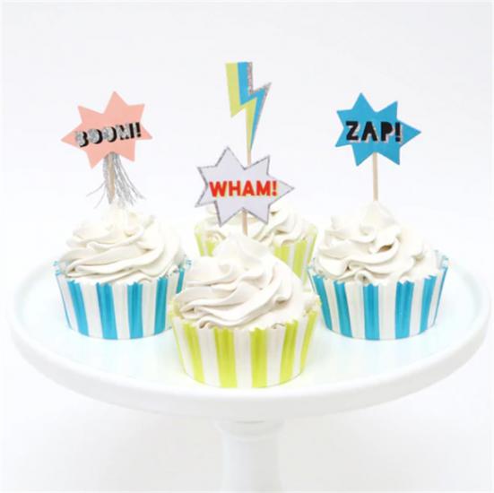 Meri Meri - Superhero Cupcake Kit - Süper Kahraman Cupcake Seti - 24’lü