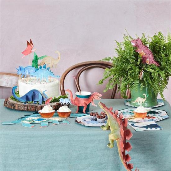 Meri Meri - Dinosaur Cake Toppers -Dinozor Pasta Süsü