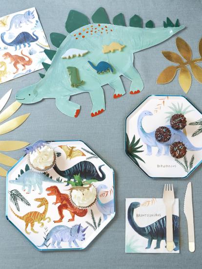 Meri Meri - Dinosaur Plates - Dinozor Tabak- 8’li