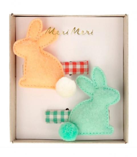 Meri Meri - Felt Bunny Hair Clips - TavşanTokalar