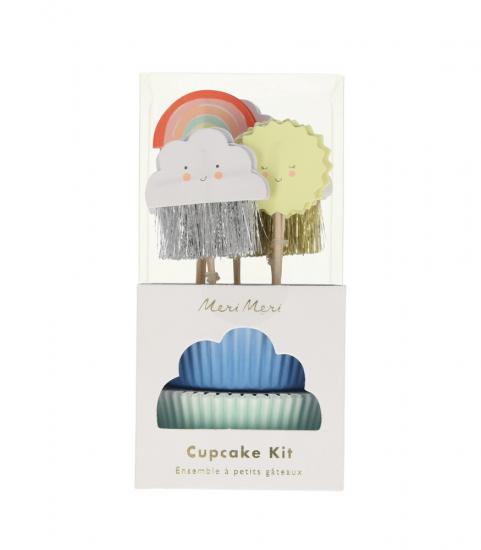 Meri Meri - Happy Weather Cupcake Kit -Gökyüzü Cupcake Kit - 24’lü