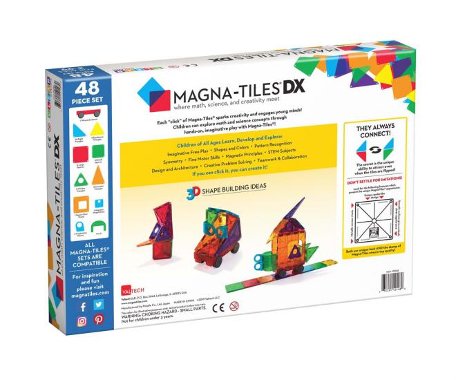 Magna-Tiles - Clear Color Set - 48 Parça