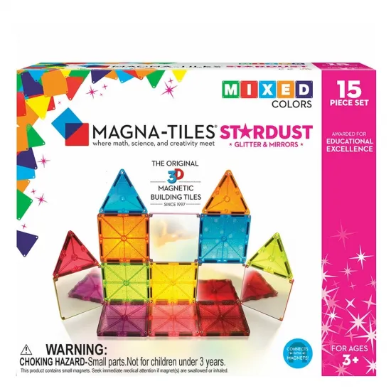 Magna-Tiles - Parıltılı & Aynalı - 15 Parça