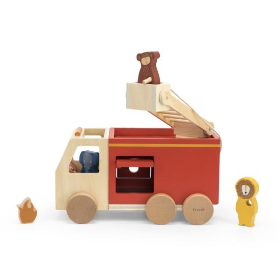 Trixie - Wooden Fire Truck - Ahşap İtfaiye 